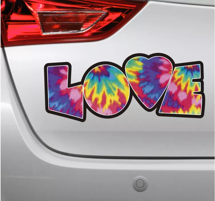 Sticker amour mot "Love" coloré - TenStickers