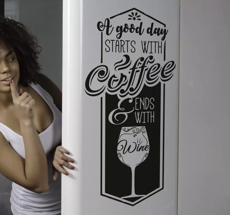Sticker Boisson Café et Vin - TenStickers