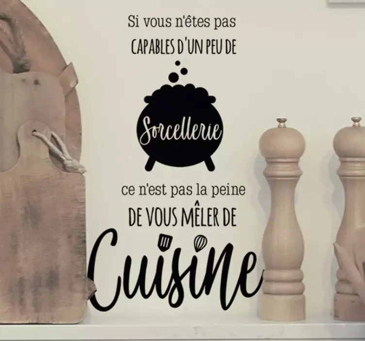 Sticker citation Colette sorcellerie et cuisine - TenStickers