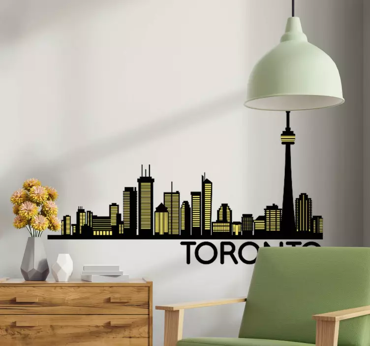 sticker skyline Ville de toronto - TenStickers