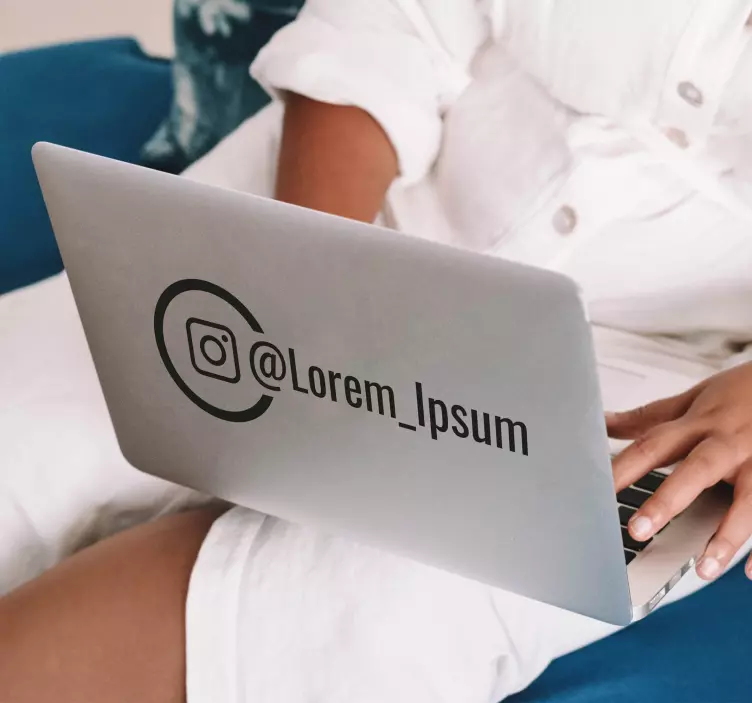 Sticker vitrine personnalisé réseau social - TenStickers