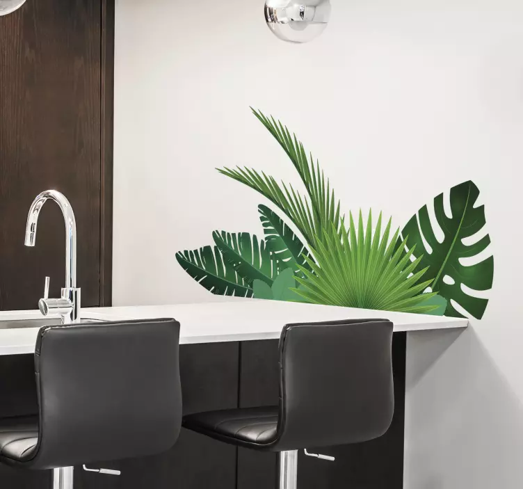 Stickers jungle feuilles tropicales - TenStickers