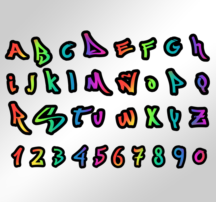 Sticker chambre enfant graffiti prénom personnalisable - TenStickers