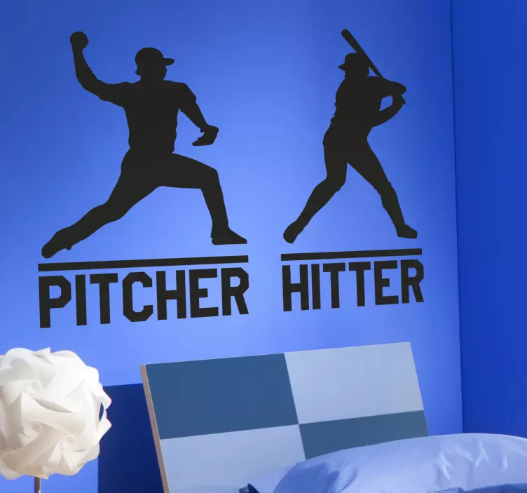 Sticker pitcher and hitter Baseball - TenStickers