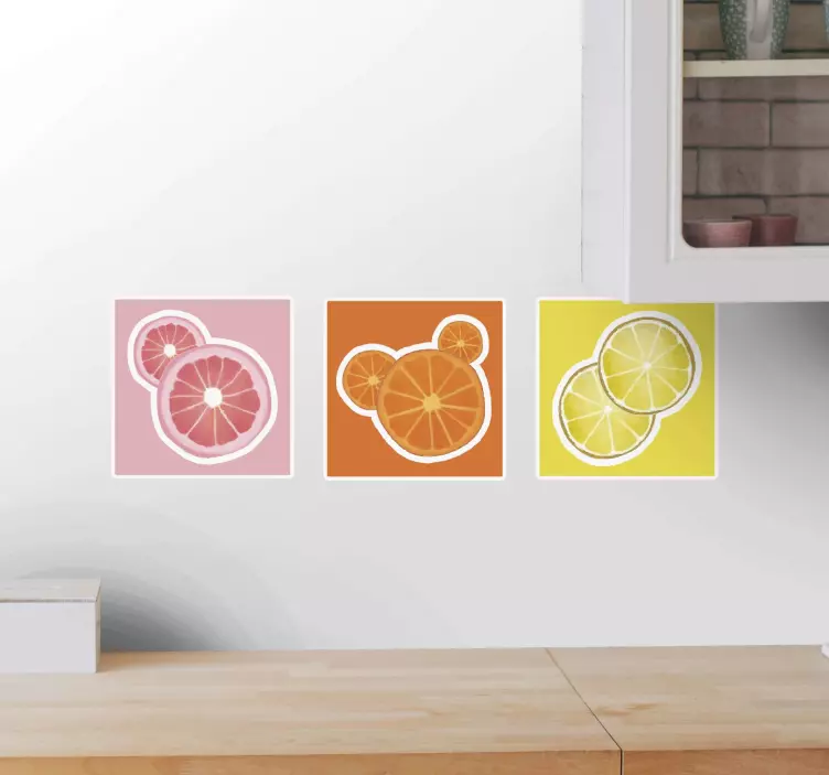 Sticker fruit motifs de fruits citriques - TenStickers