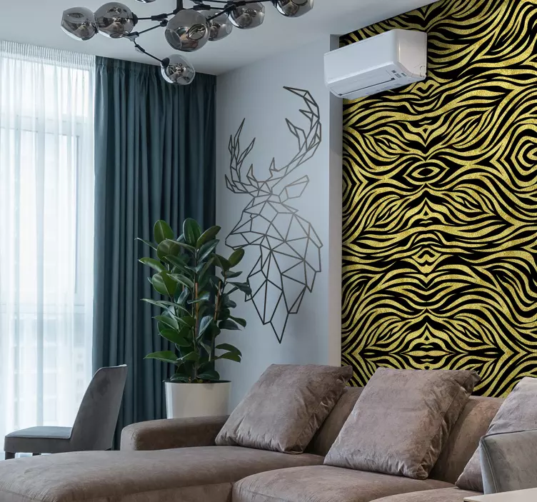 Sticker animal sauvage cerf origami - TenStickers