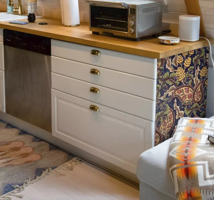 Sticker meuble Feuilles style paisley - TenStickers