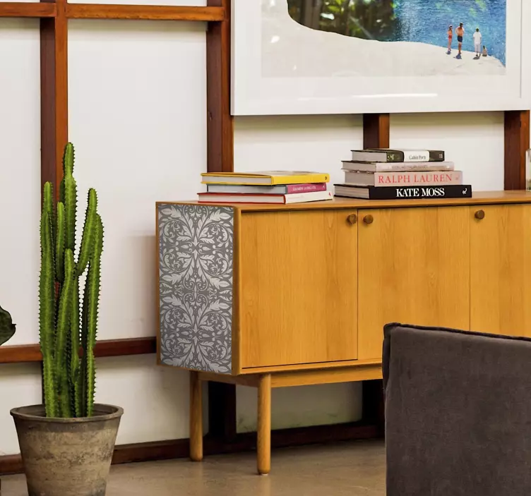 Autocollant de meubles d'ornement gris - TenStickers