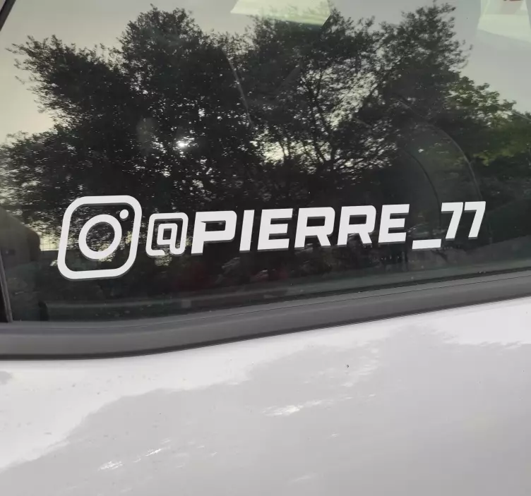 Sticker voiture Instagram racing personnalisable - TenStickers