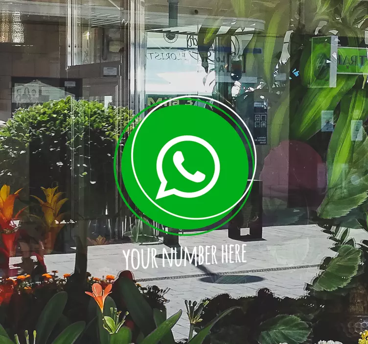 Vitrophanie Logo whatsapp personnalisé - TenStickers