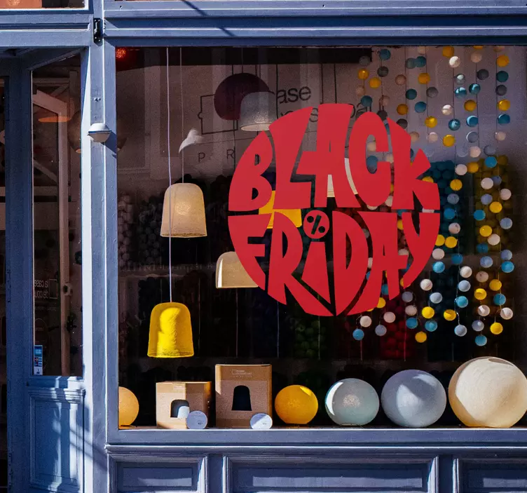 Sticker Black Friday Cercle du vendredi noir - TenStickers