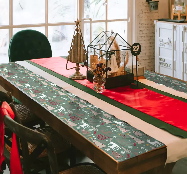 Sticker Noël Modèle de forêt de noël - TenStickers