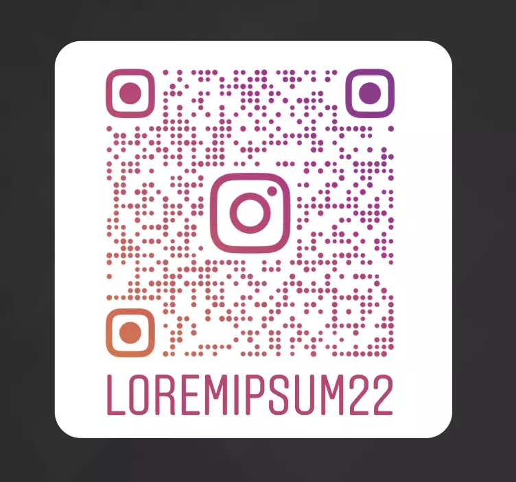 Sticker vitrine Instagram QR code multicolore - TenStickers