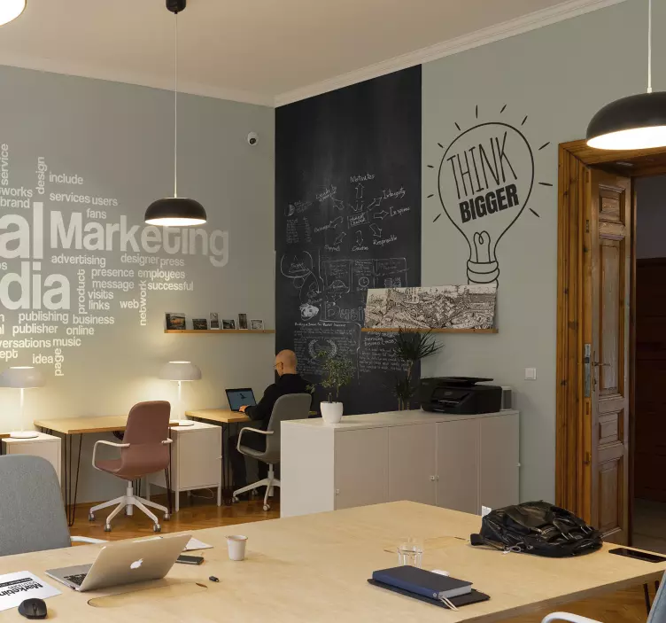 Sticker ardoise cuisine frise murale - TenStickers