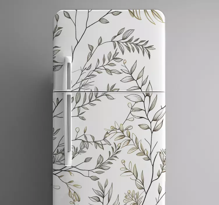 Sticker frigo motif avec branches - TenStickers