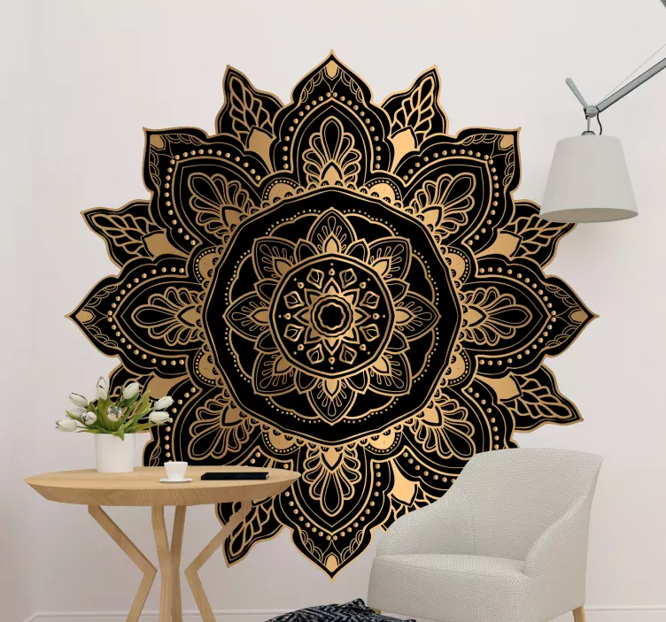 Sticker mandala doré - TenStickers