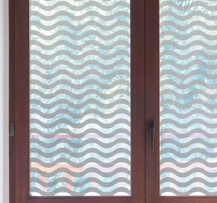 Sticker vitre vagues translucides - TenStickers