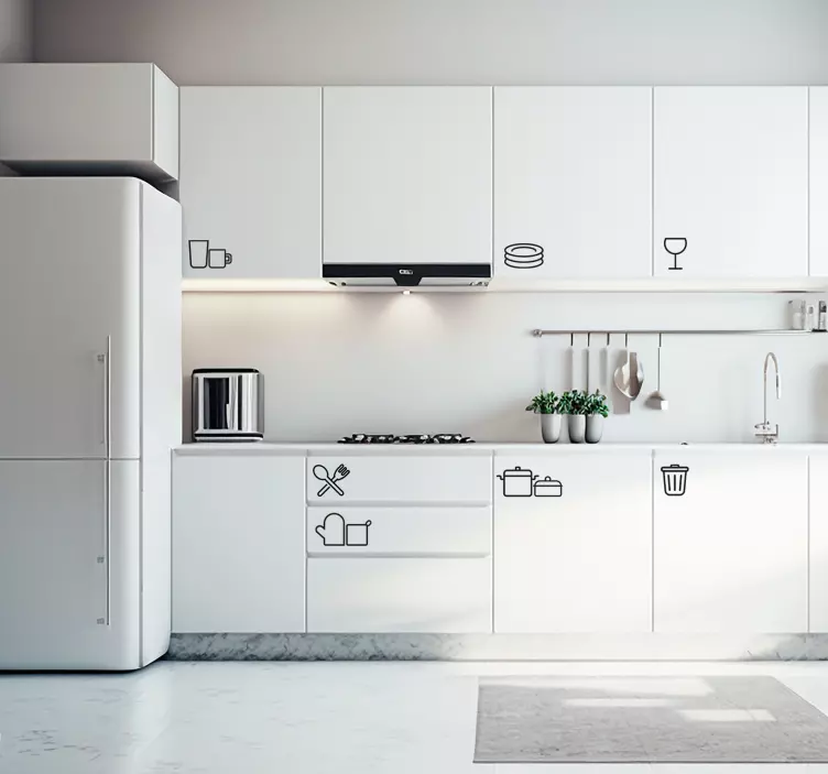 Sticker ustensiles de cuisine icônes de cuisine - TenStickers