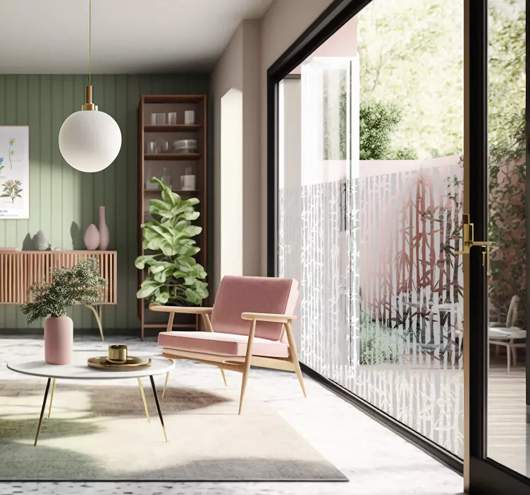 Sticker vitre bambou translucide - TenStickers