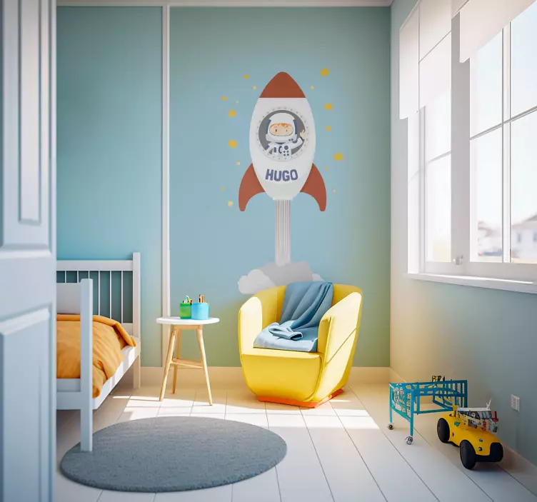 Sticker espace astronaute personnalisable - TenStickers