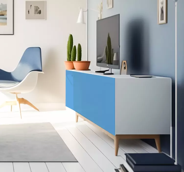 Adhésif pour meuble couleur bleu clair - TenStickers