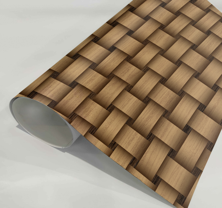 Adhésif meuble effet bois entrelacé - TenStickers