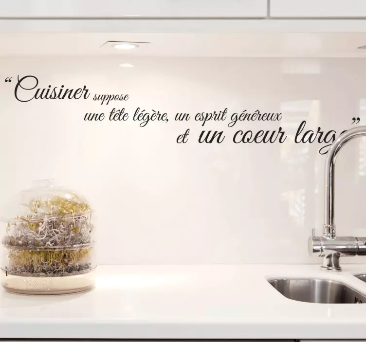 Sticker cuisine esprit cœur - TenStickers