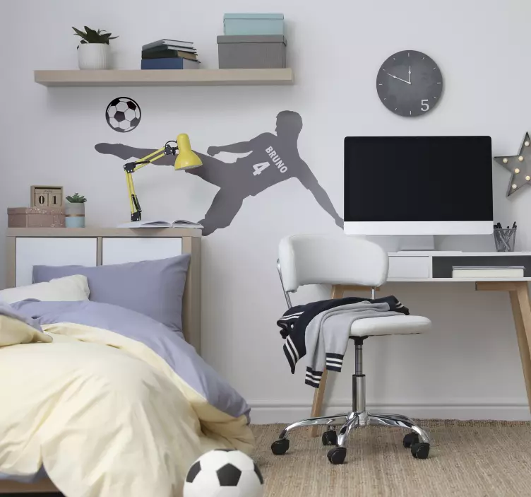 Sticker joueur de foot personnalisable - TenStickers