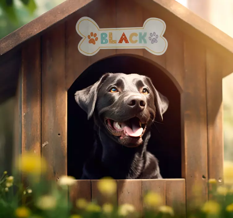 Autocollant animal de compagnie maison du chien - TenStickers