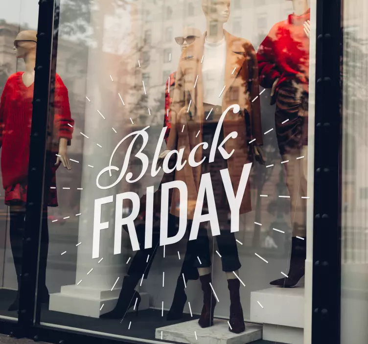 sticker pour vitrine black friday - TenStickers