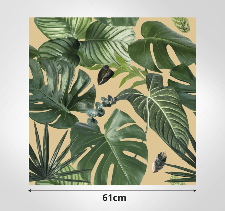 Sticker cuisine motif de plantes tropicales - TenStickers