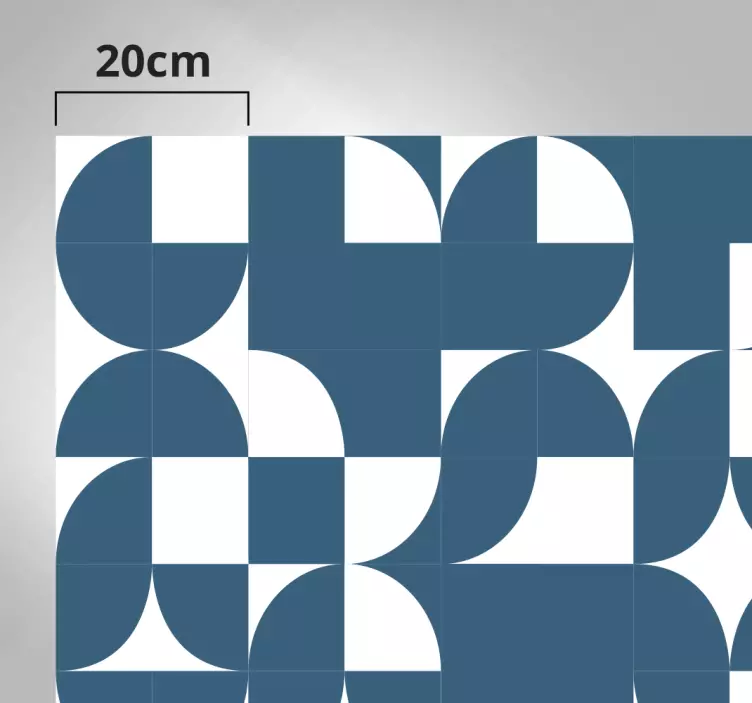 Sticker Meuble sticker d'art géométrique cercle bleu - TenStickers