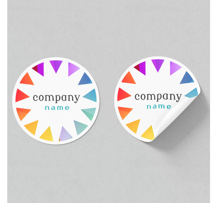 Autocollant rond personnalisé avec logo - TenStickers