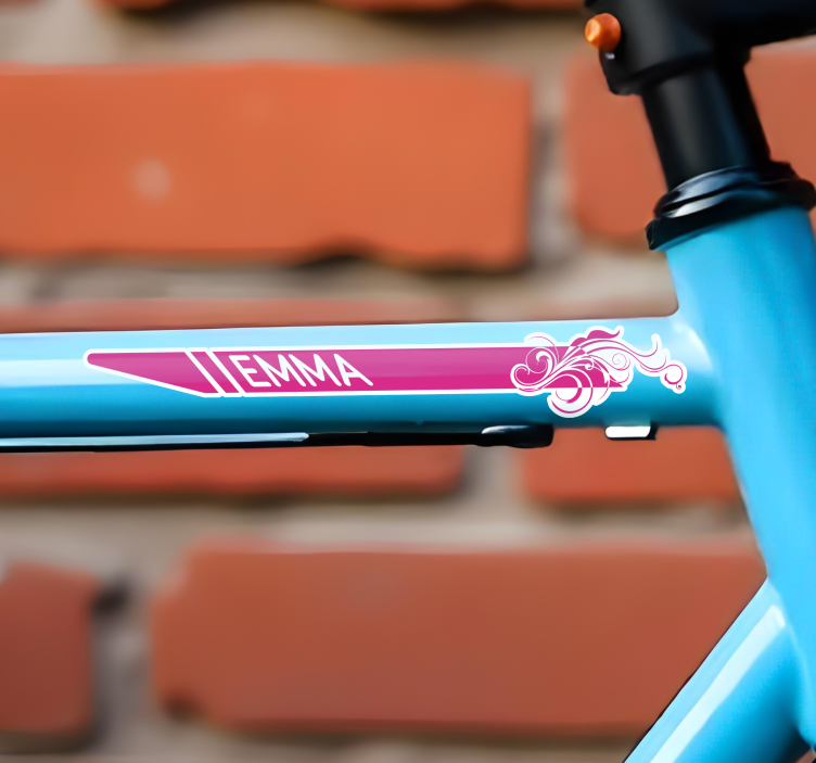 Sticker vélo rose élégant - TenStickers