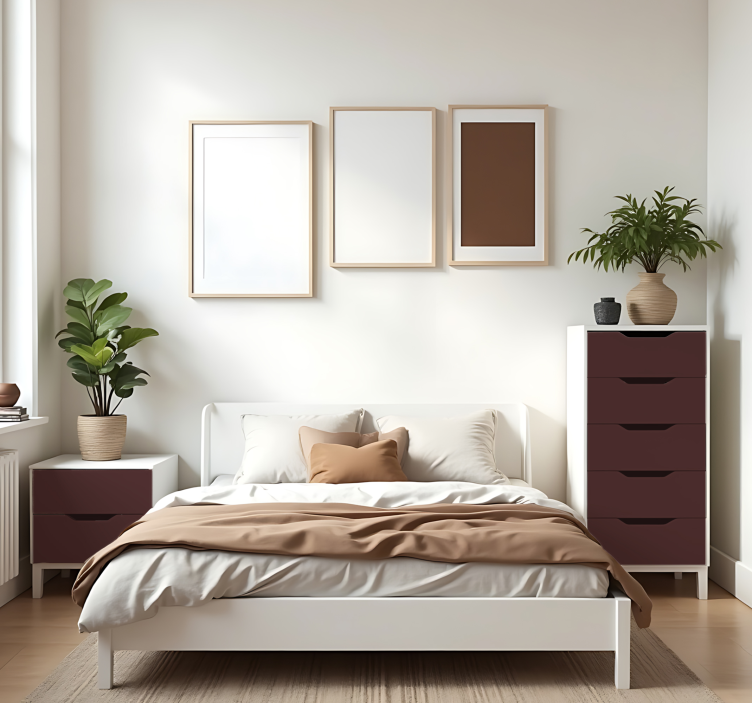 Sticker couleur uni grenat mat - TenStickers