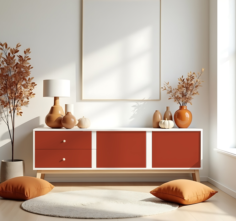 Sticker couleur uni citrouille mate - TenStickers