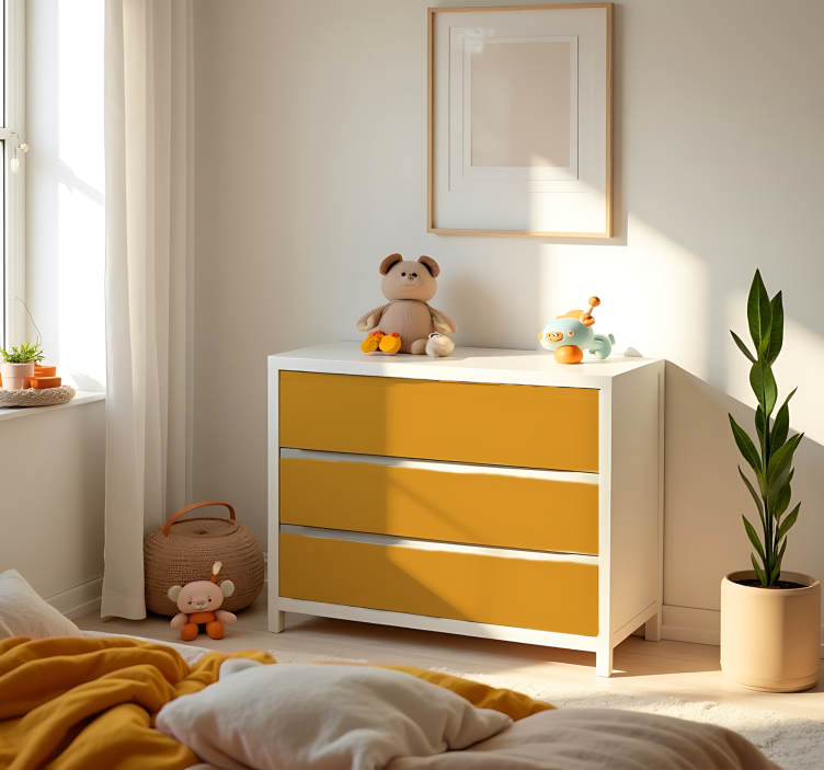 Sticker couleur uni jaune mat - TenStickers