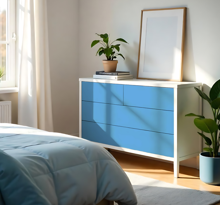 Sticker couleur uni bleu clair mat - TenStickers