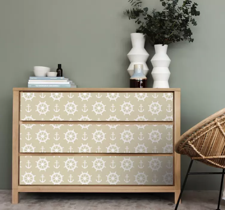 Adhésif meuble concept de roue nautique - TenStickers