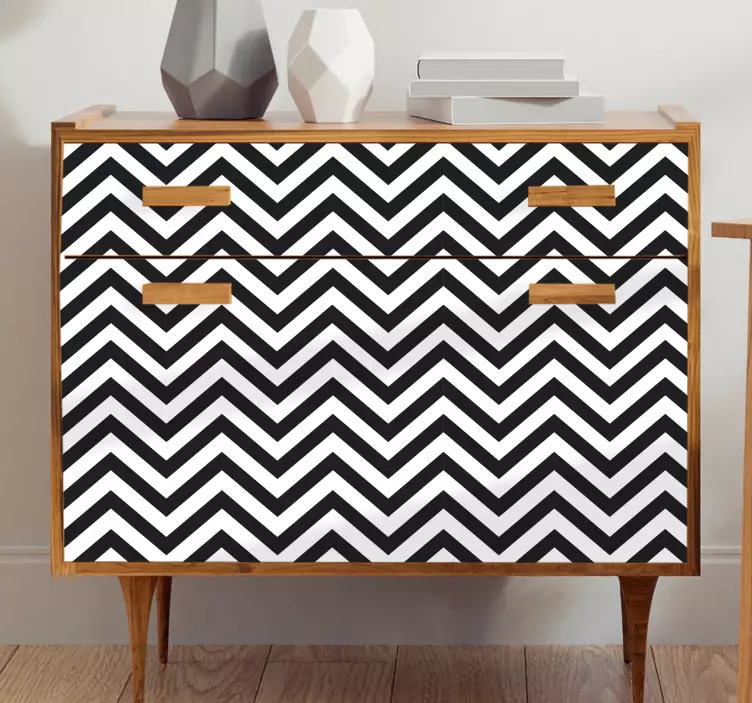 Adhésif meuble motif chevron - TenStickers
