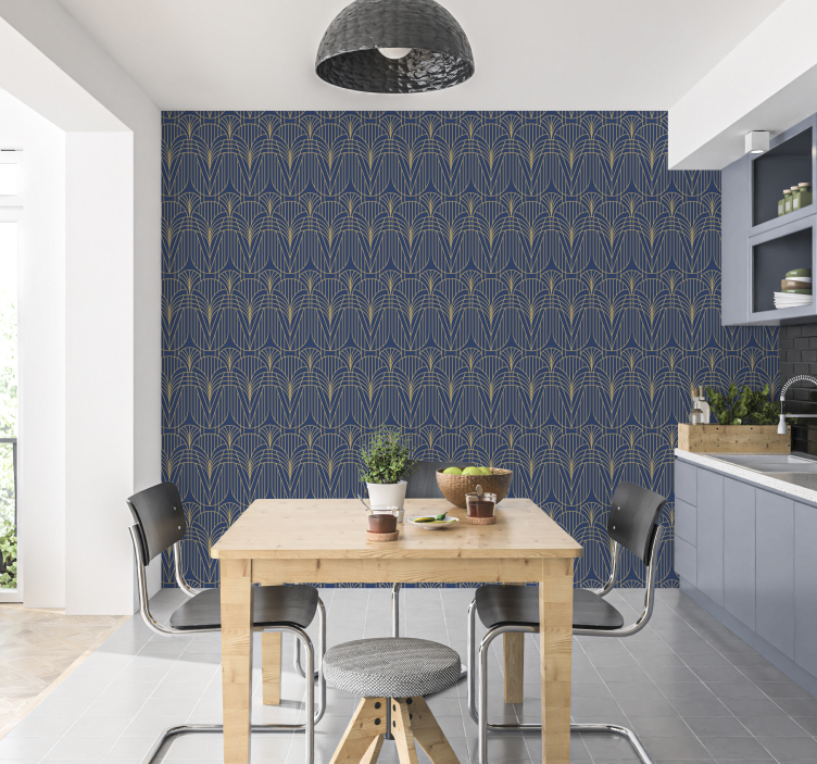 Sticker motif Art déco avec détails dorés - TenStickers