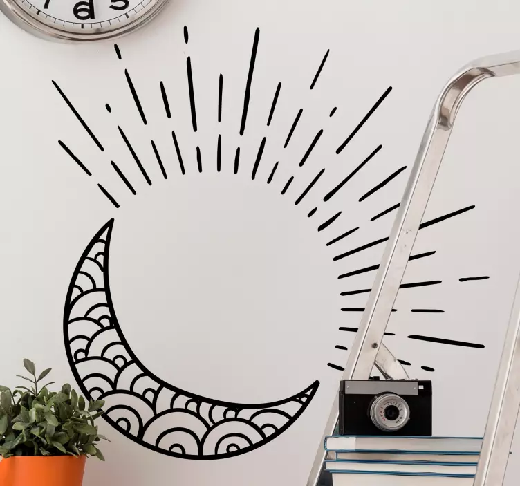 Adhésif mural soleil et lune - TenStickers