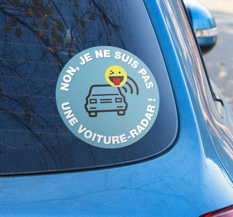 Autocollant anti radar je ne suis pas voiture radar - TenStickers