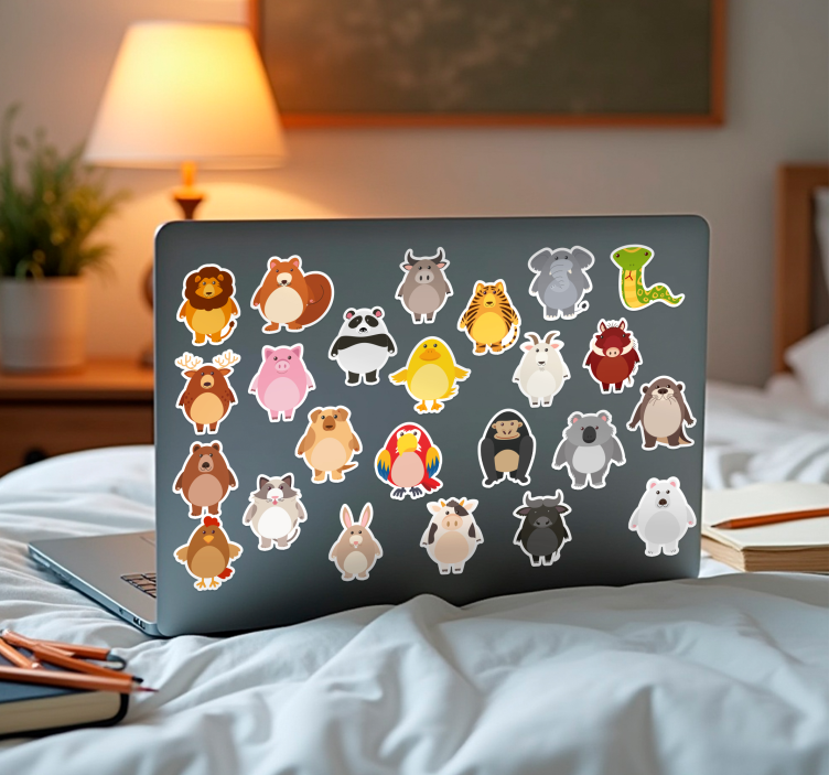 Sticker ordinateur ensemble d'autocollants pour petits animaux - TenStickers