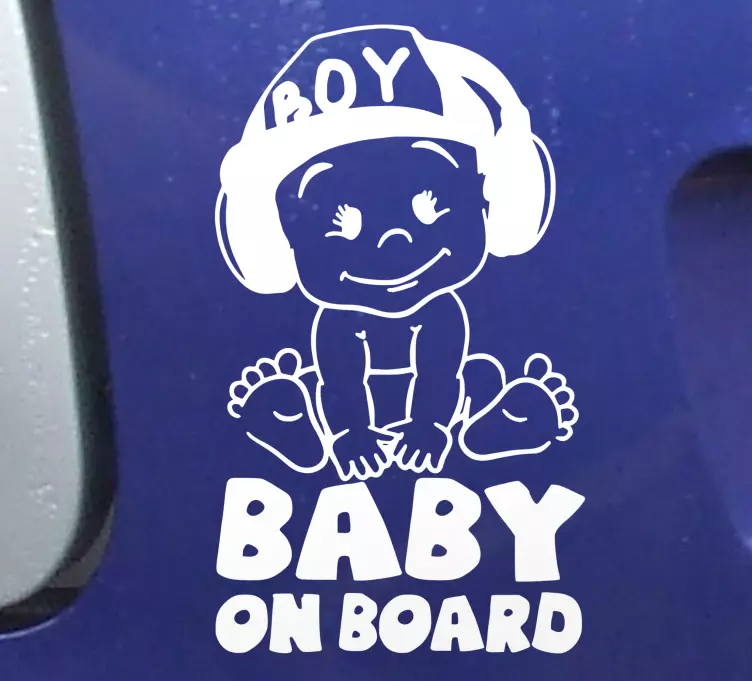 Autocollant bébé à bord design mignon pour enfant - TenStickers