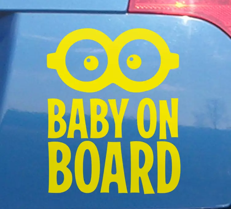 Autocollant bébé à bord drôle - TenStickers