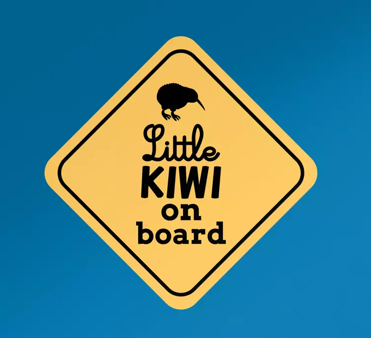 Autocollant bébé à bord kiwi mignon - TenStickers