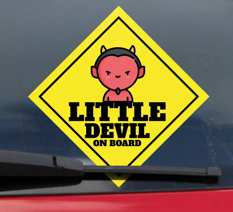 Autocollant bébé à bord symbole petit diable - TenStickers