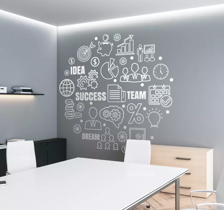 Sticker bureau idéogramme commercial - TenStickers