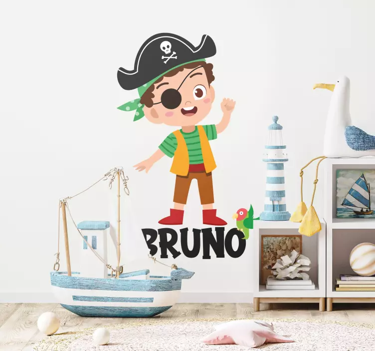 Sticker chambre enfant pirate - TenStickers